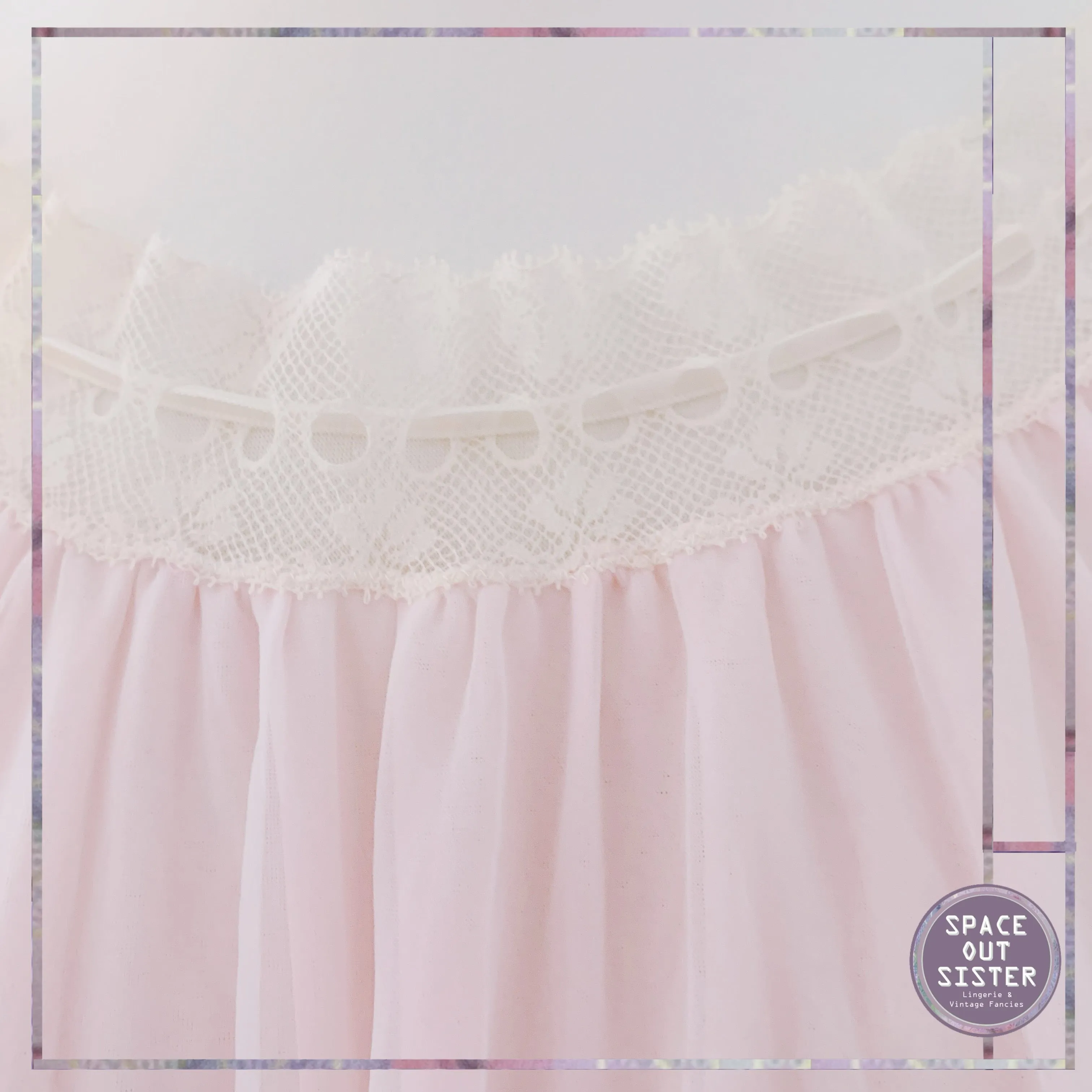 1950s Feather Soft Petal Pink Nightdress