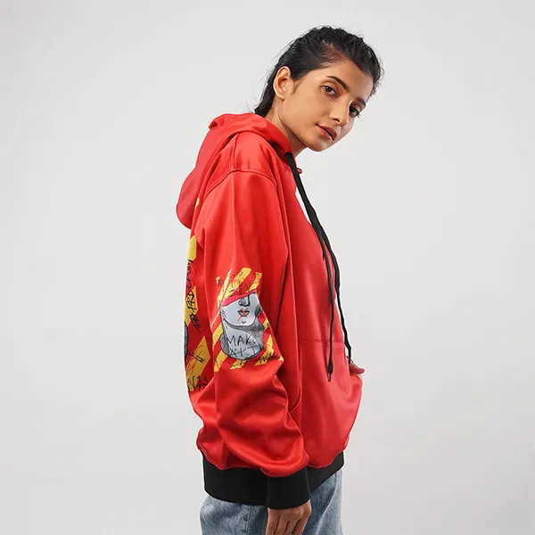 Baddie Retro All Over Printed Hoodie