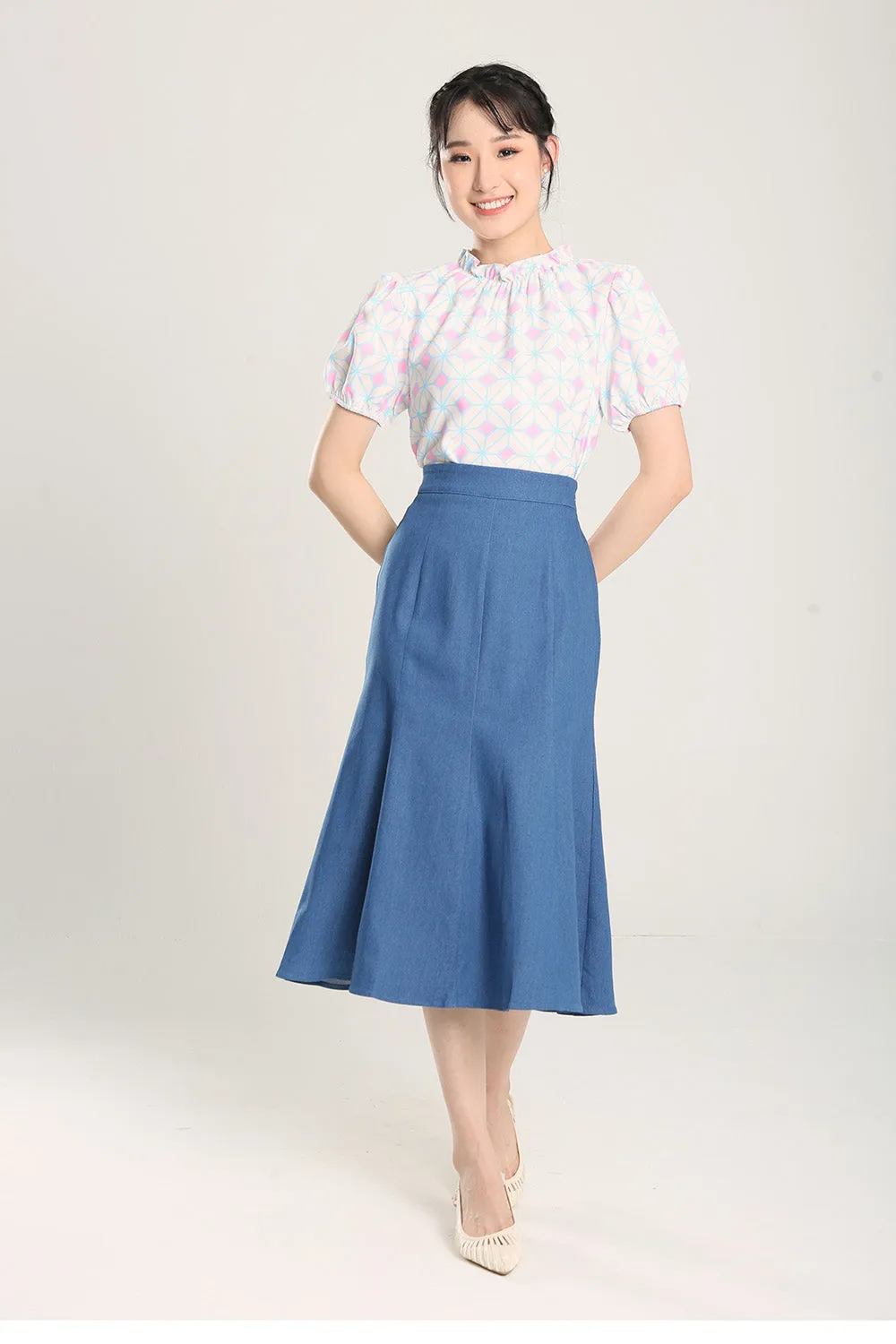 Berenice Midi Skirts in Denim