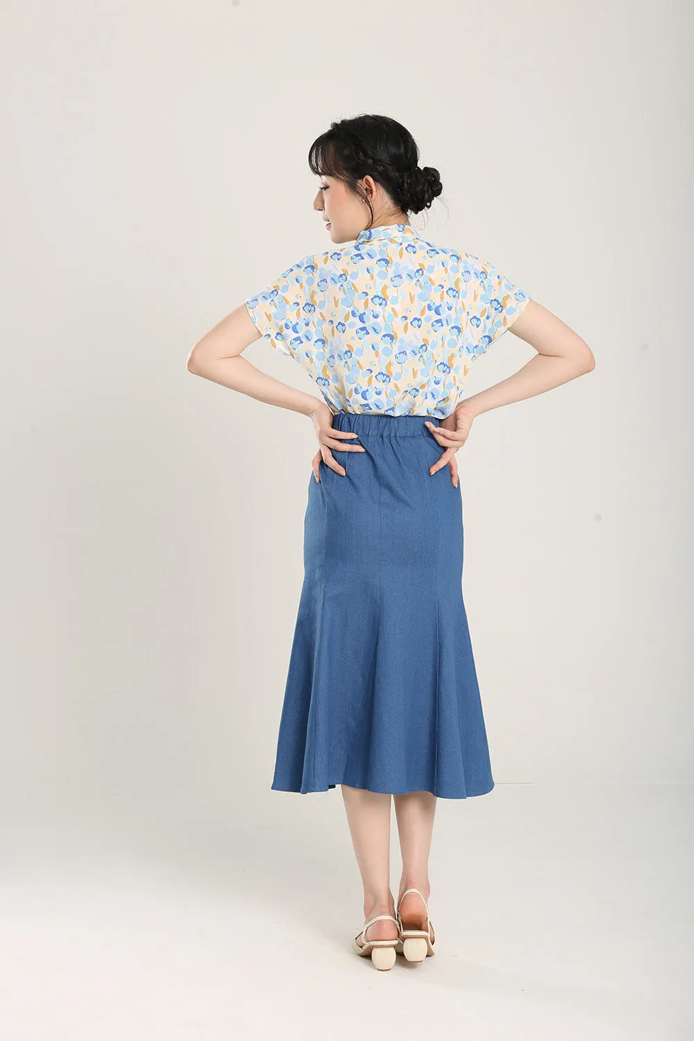Berenice Midi Skirts in Denim