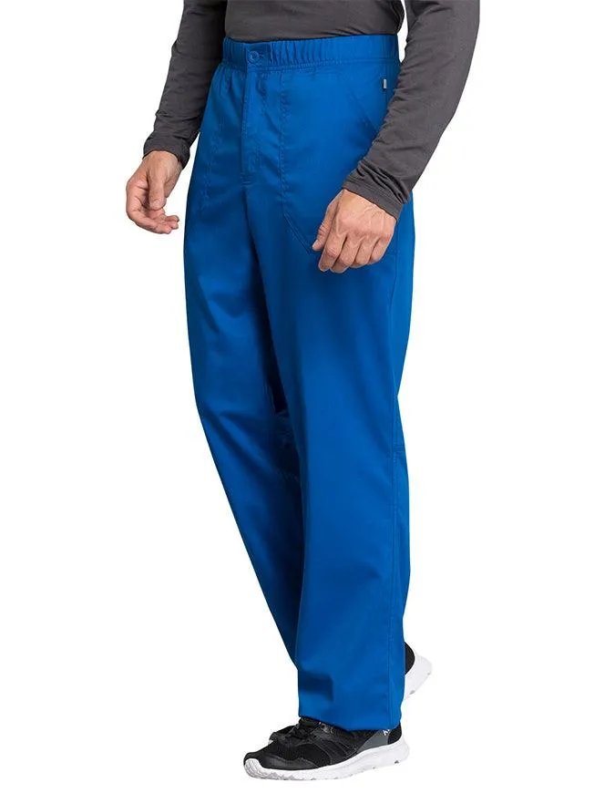 Cherokee Workwear Revolution Tech Men's Mid Rise Straight Leg Zip Fly Petite Pant
