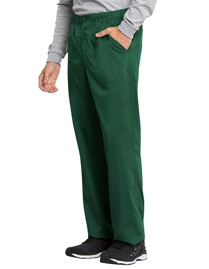 Cherokee Workwear Revolution Tech Men's Mid Rise Straight Leg Zip Fly Petite Pant