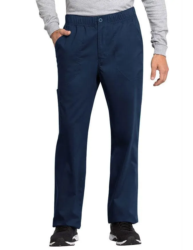 Cherokee Workwear Revolution Tech Men's Mid Rise Straight Leg Zip Fly Petite Pant