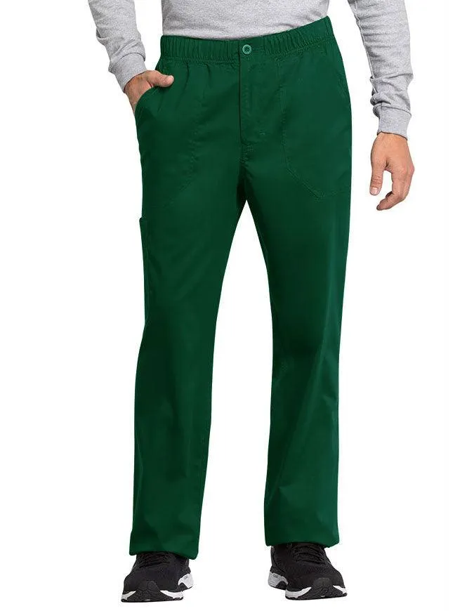 Cherokee Workwear Revolution Tech Men's Mid Rise Straight Leg Zip Fly Petite Pant
