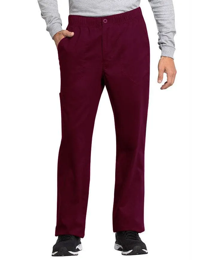 Cherokee Workwear Revolution Tech Men's Mid Rise Straight Leg Zip Fly Petite Pant