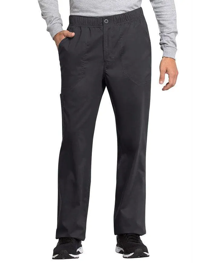 Cherokee Workwear Revolution Tech Men's Mid Rise Straight Leg Zip Fly Petite Pant