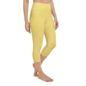 Daisy Yellow High Waist Capri