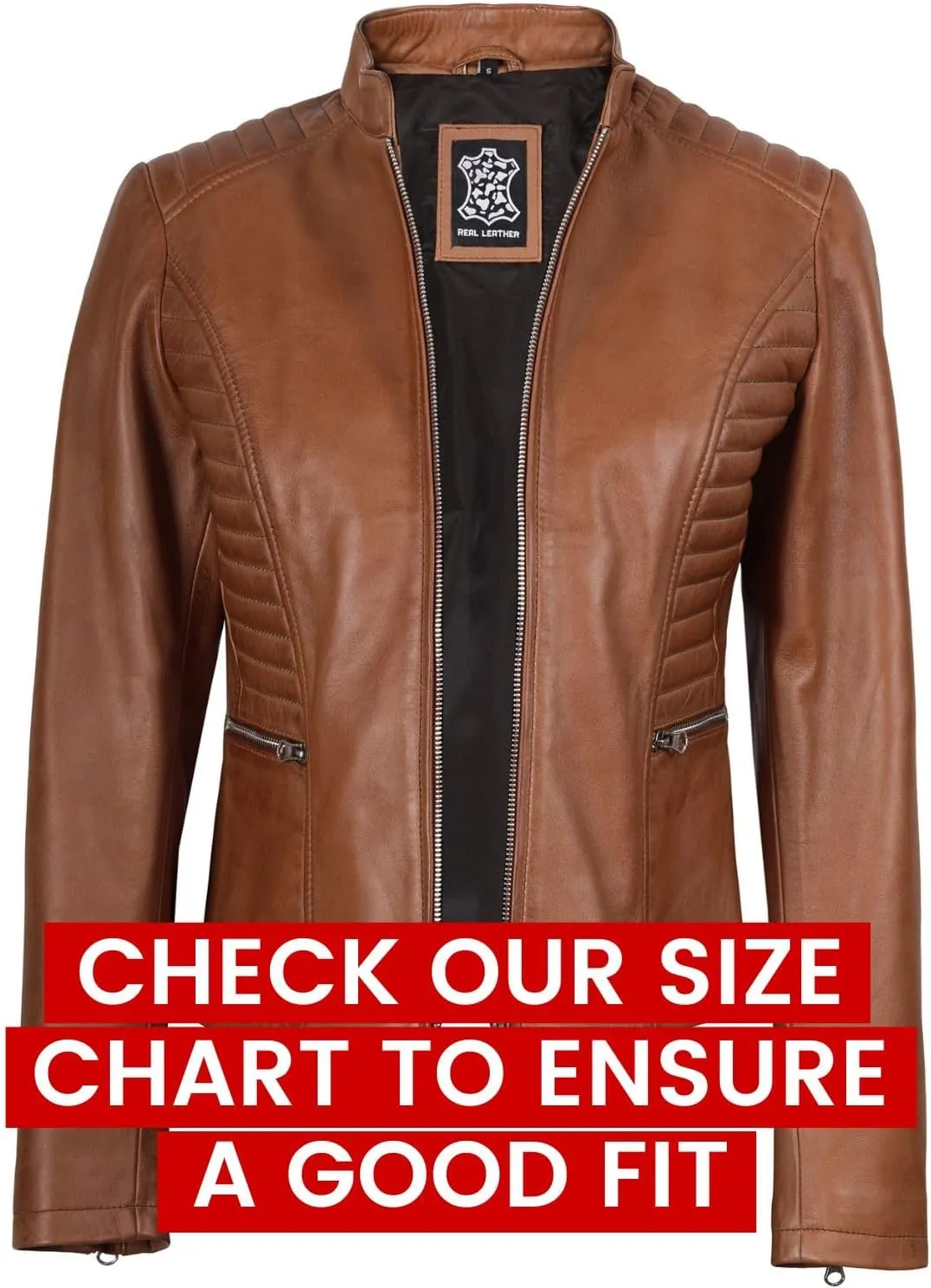 Decrum Leather Jacket Women - Casual Real Lambskin Womens Leather Jacket