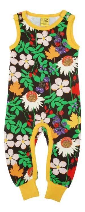 DUNS Dungarees - Autumn Flower Brown