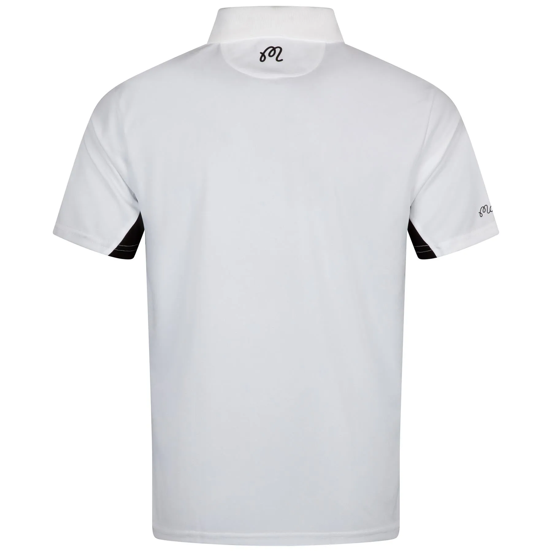 Evergreen Paneled Performance Pique Polo White/Black - W24