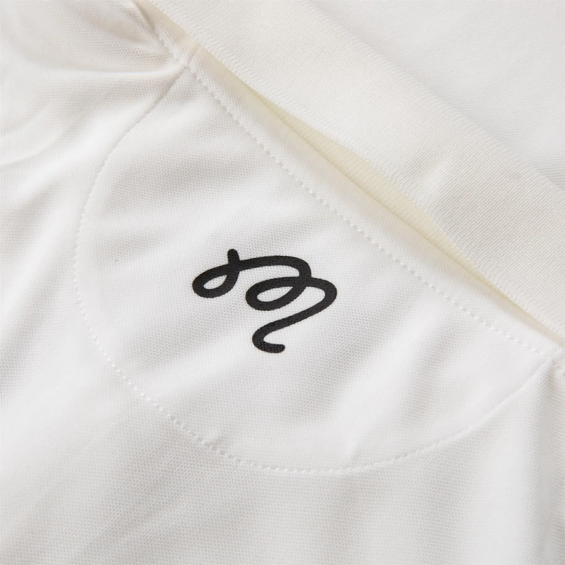 Evergreen Paneled Performance Pique Polo White/Black - W24