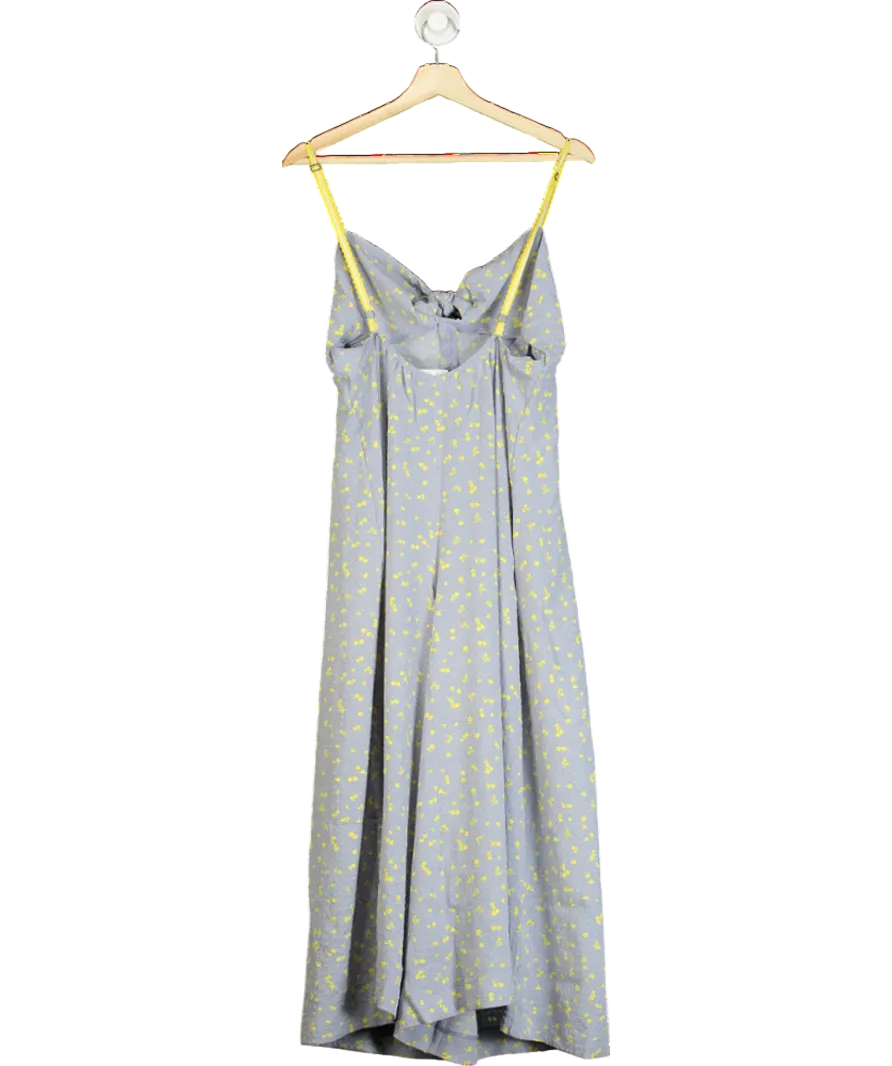 Free People Blue / Grey Coming Home Romper Jumpsuit UK M