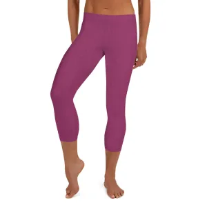 Hibiscus Purple Low Waist Capri
