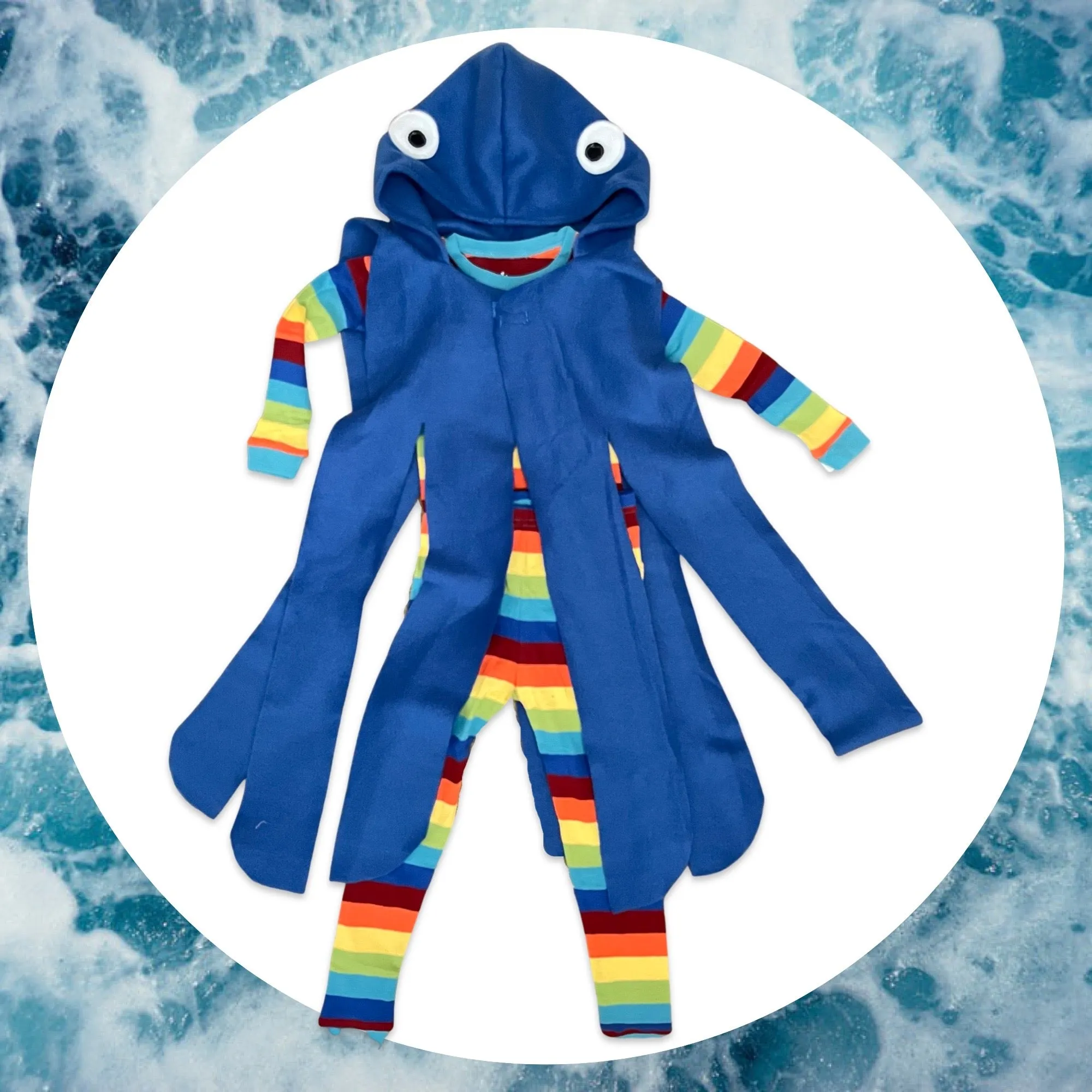 Kids Two Piece Cotton Pajamas - Colorful Stripes