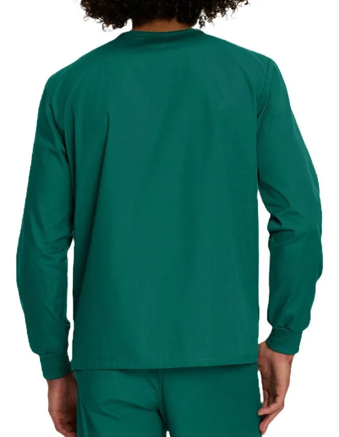 Landau Unisex No Pocket V-Neck Long Sleeve Scrub Top