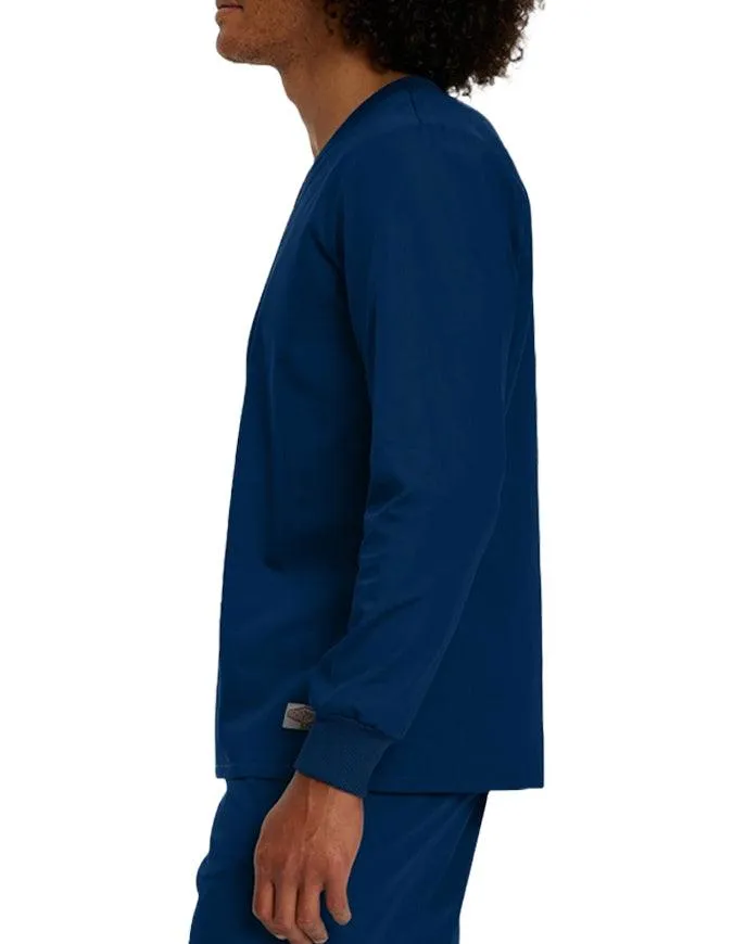 Landau Unisex No Pocket V-Neck Long Sleeve Scrub Top