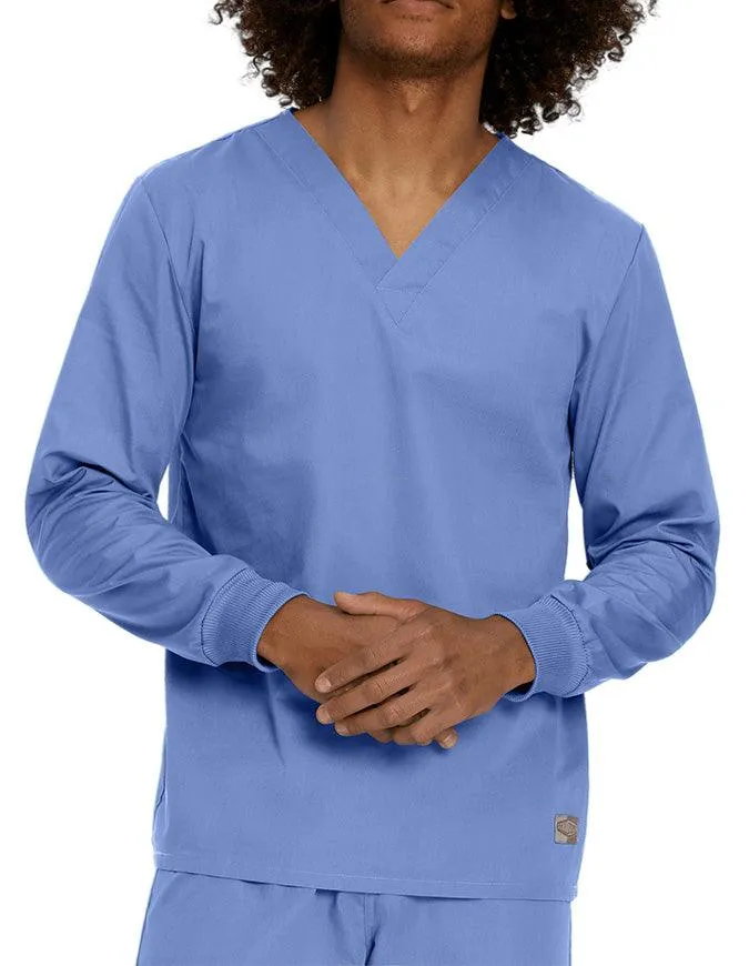 Landau Unisex No Pocket V-Neck Long Sleeve Scrub Top