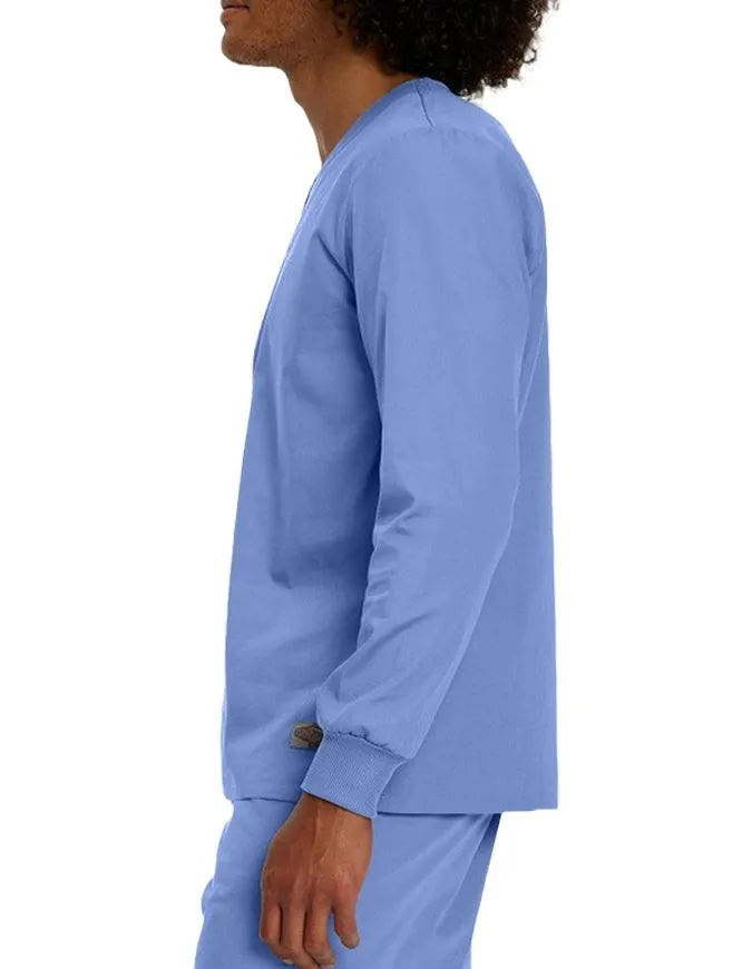 Landau Unisex No Pocket V-Neck Long Sleeve Scrub Top