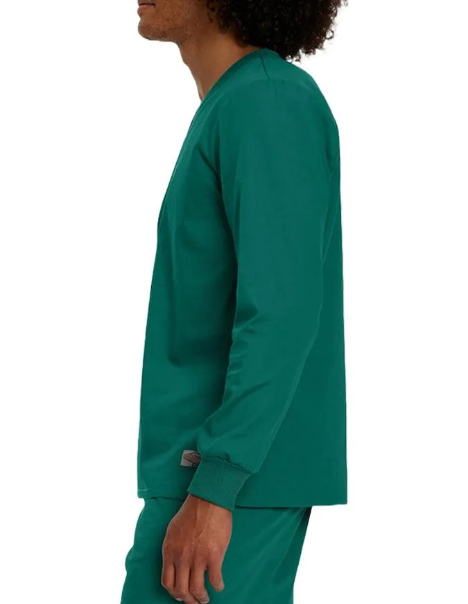 Landau Unisex No Pocket V-Neck Long Sleeve Scrub Top