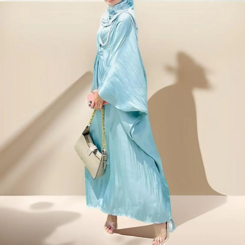 Loose Batwing Sleeve Long Dress Middle East Women's Robe