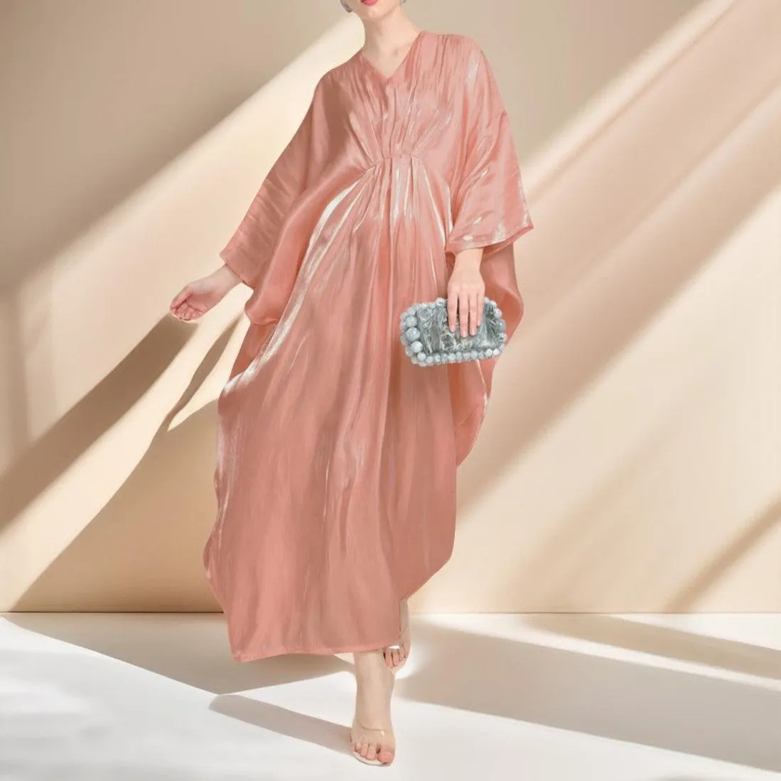Loose Batwing Sleeve Long Dress Middle East Women's Robe