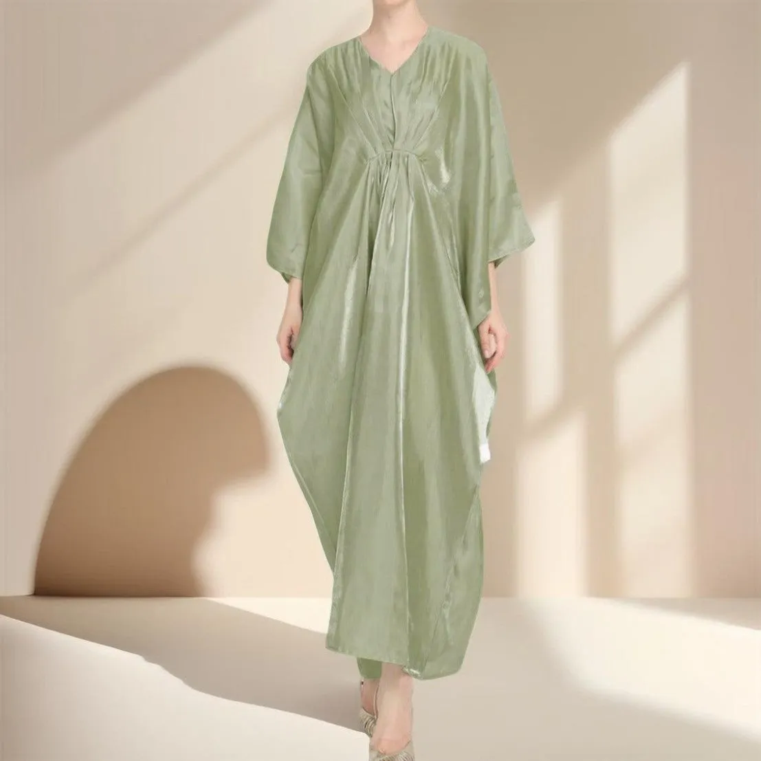 Loose Batwing Sleeve Long Dress Middle East Women's Robe