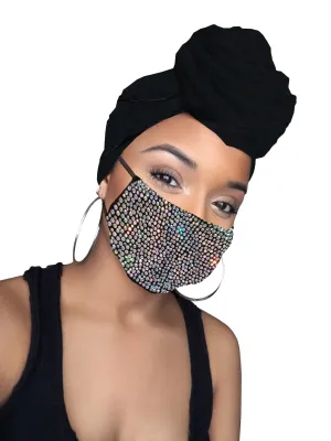 Midnight Black diamond Head wrap & mask