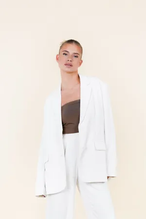 Oversized blazer wijd model wit - Kate