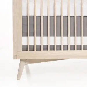 Solid Crib Skirt - Stone