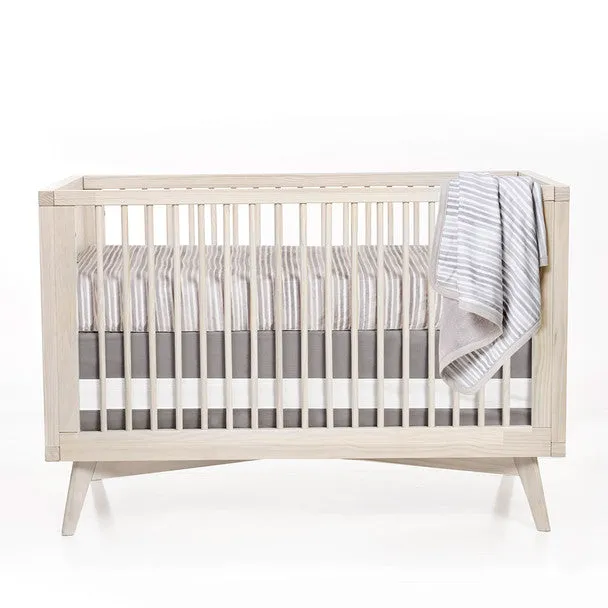 Solid Crib Skirt - Stone