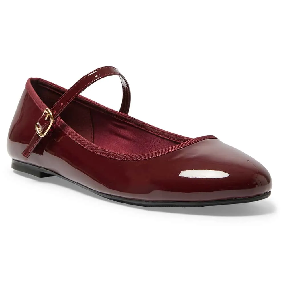 Sweet Flat in Cherry Patent