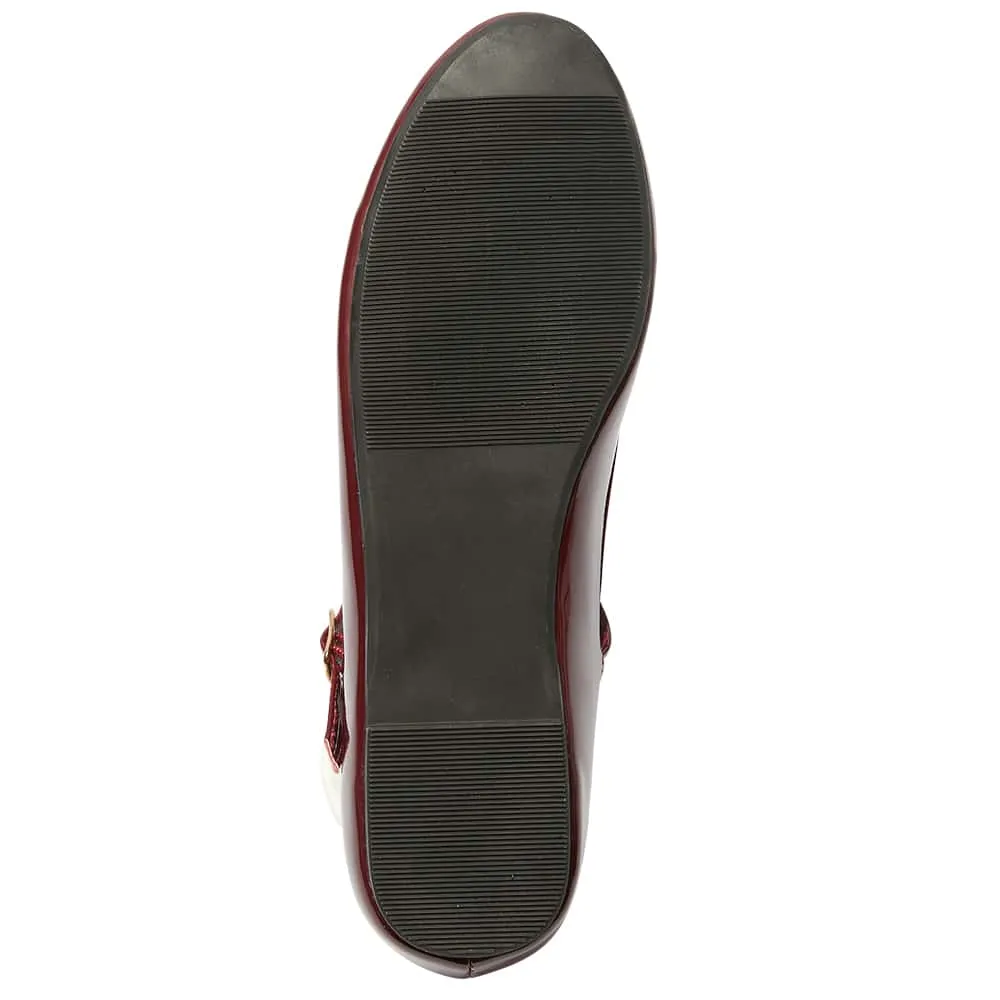 Sweet Flat in Cherry Patent