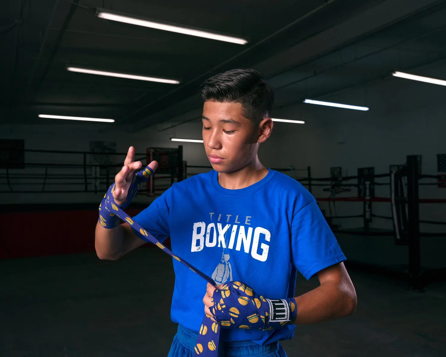 TITLE Boxing Print Hand Wraps 180"
