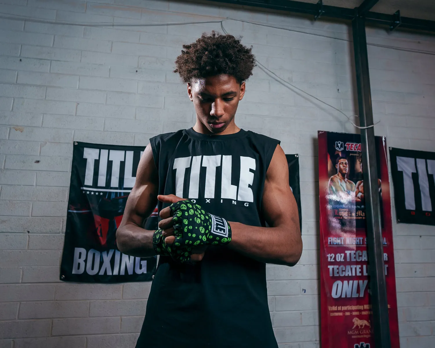 TITLE Boxing Print Hand Wraps 180"