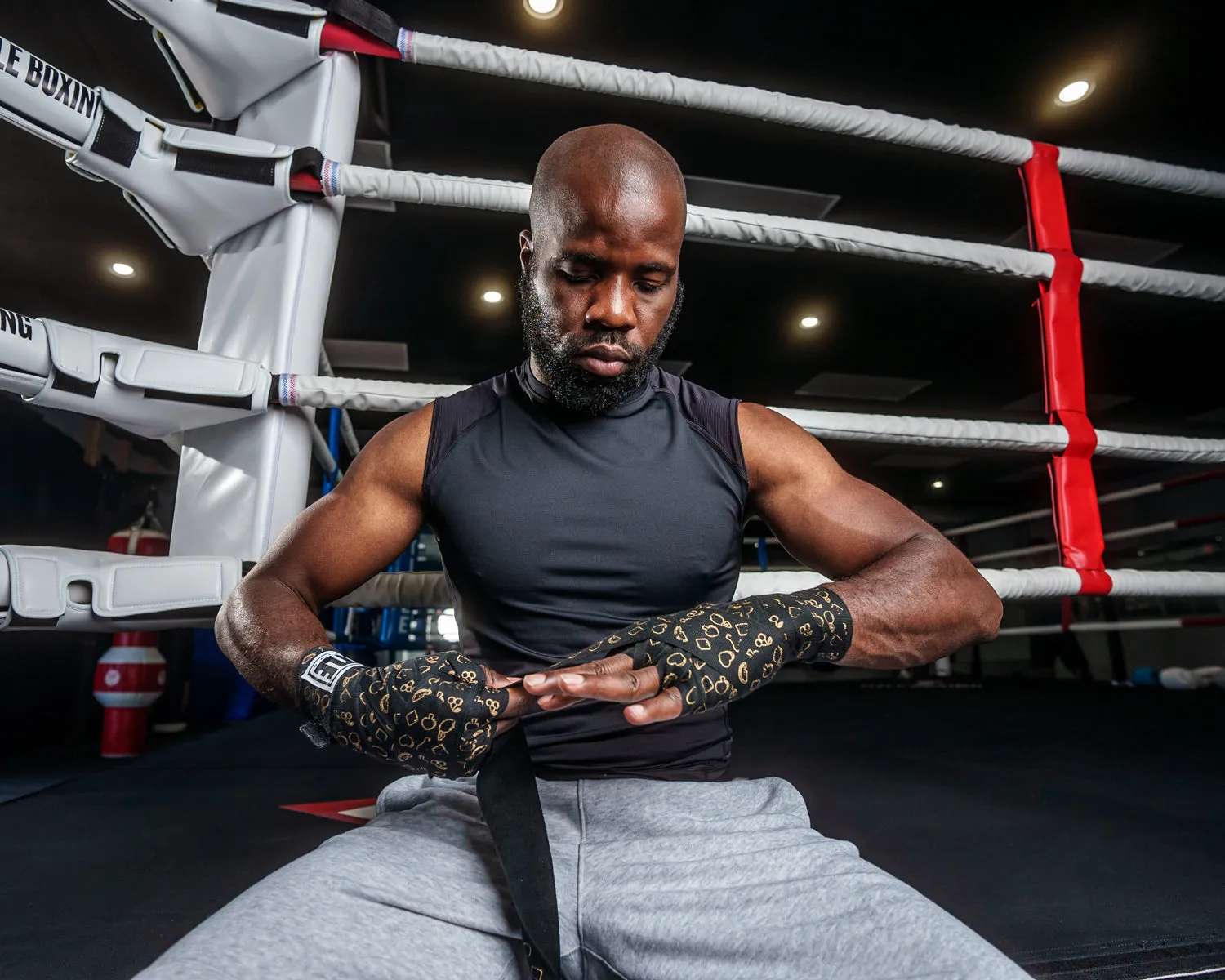 TITLE Boxing Print Hand Wraps 180"