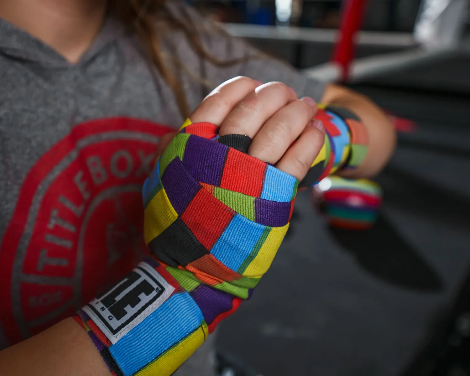 TITLE Boxing Print Hand Wraps 180"