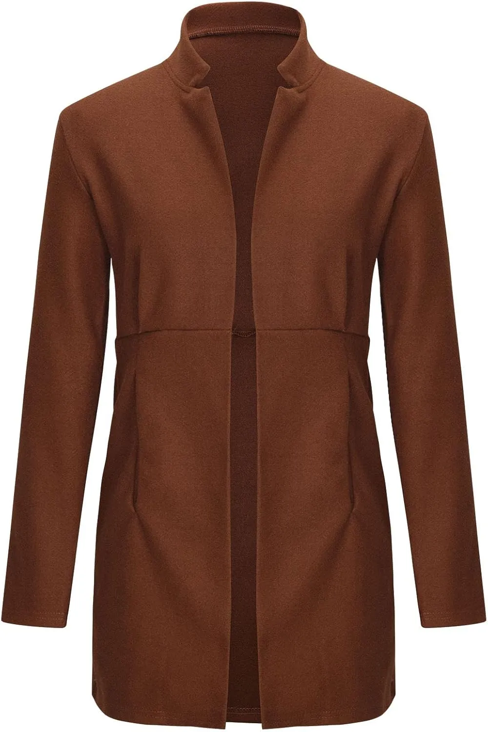 Women's Trench Coats Open Front Fit Knitted Sweater Coat Spring Fall Fashion 2024 Casual Overcoat Solid Jackets